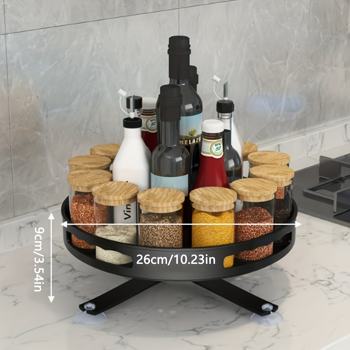 Kitchen Organizer Rack 360° Rotating