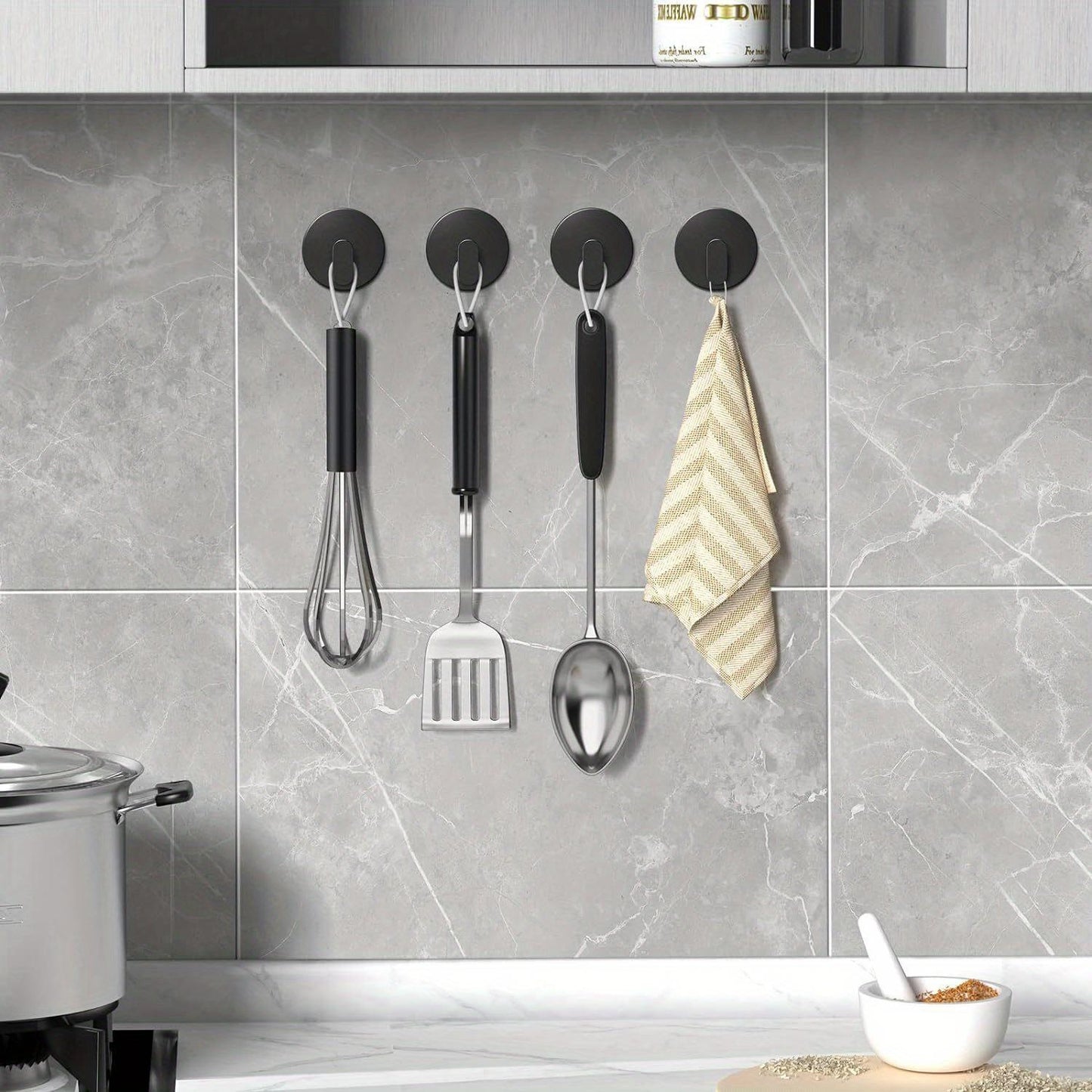 Stainless Steel Punch-Free Wall Mounted Mini Towel Holder (set of 2)