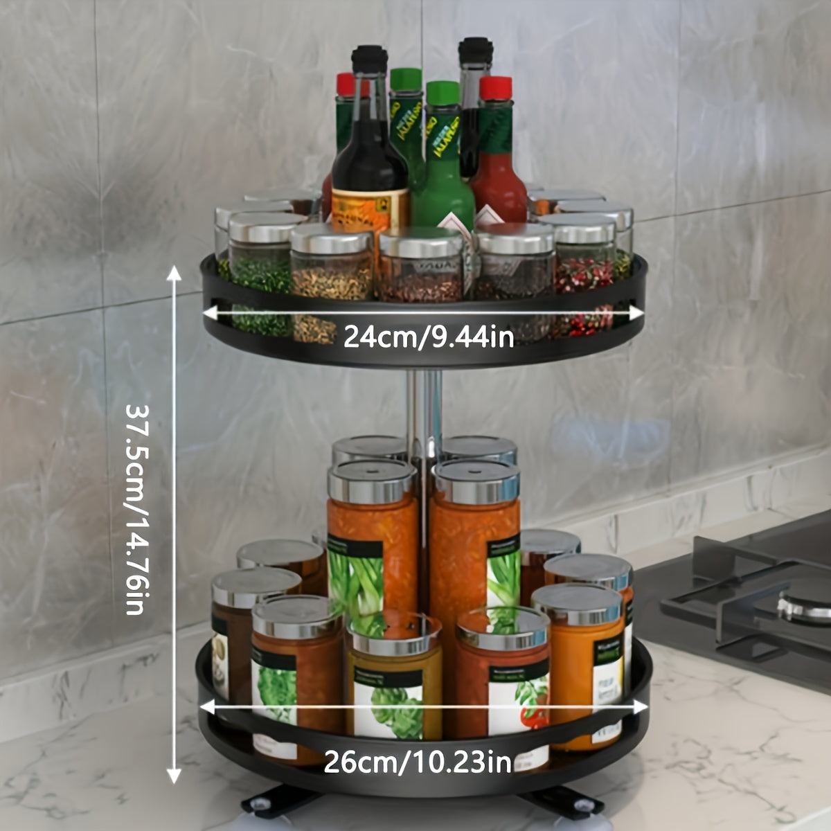 Kitchen Organizer Rack 360° Rotating