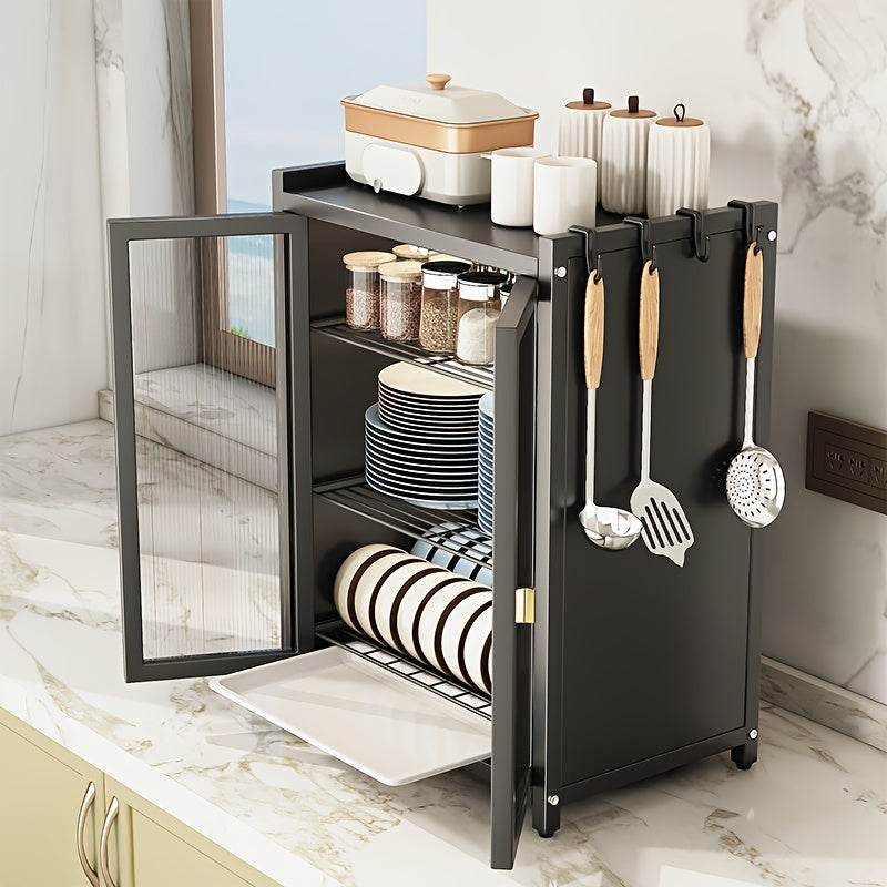 Modern Black Metal Kitchen Organizer