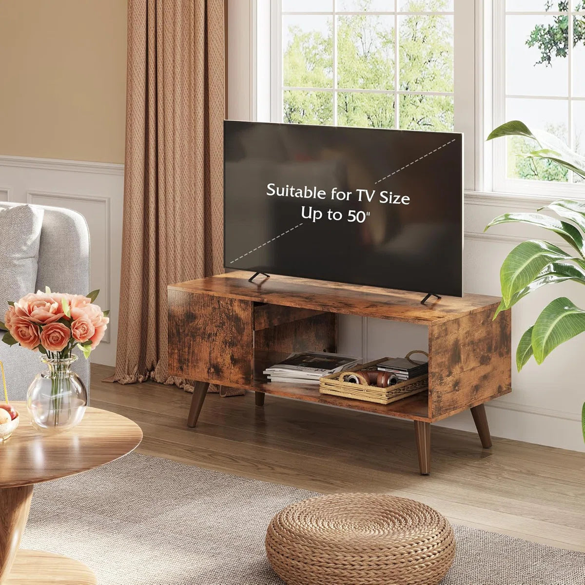 Modern Center Table With Open Storage Shelf