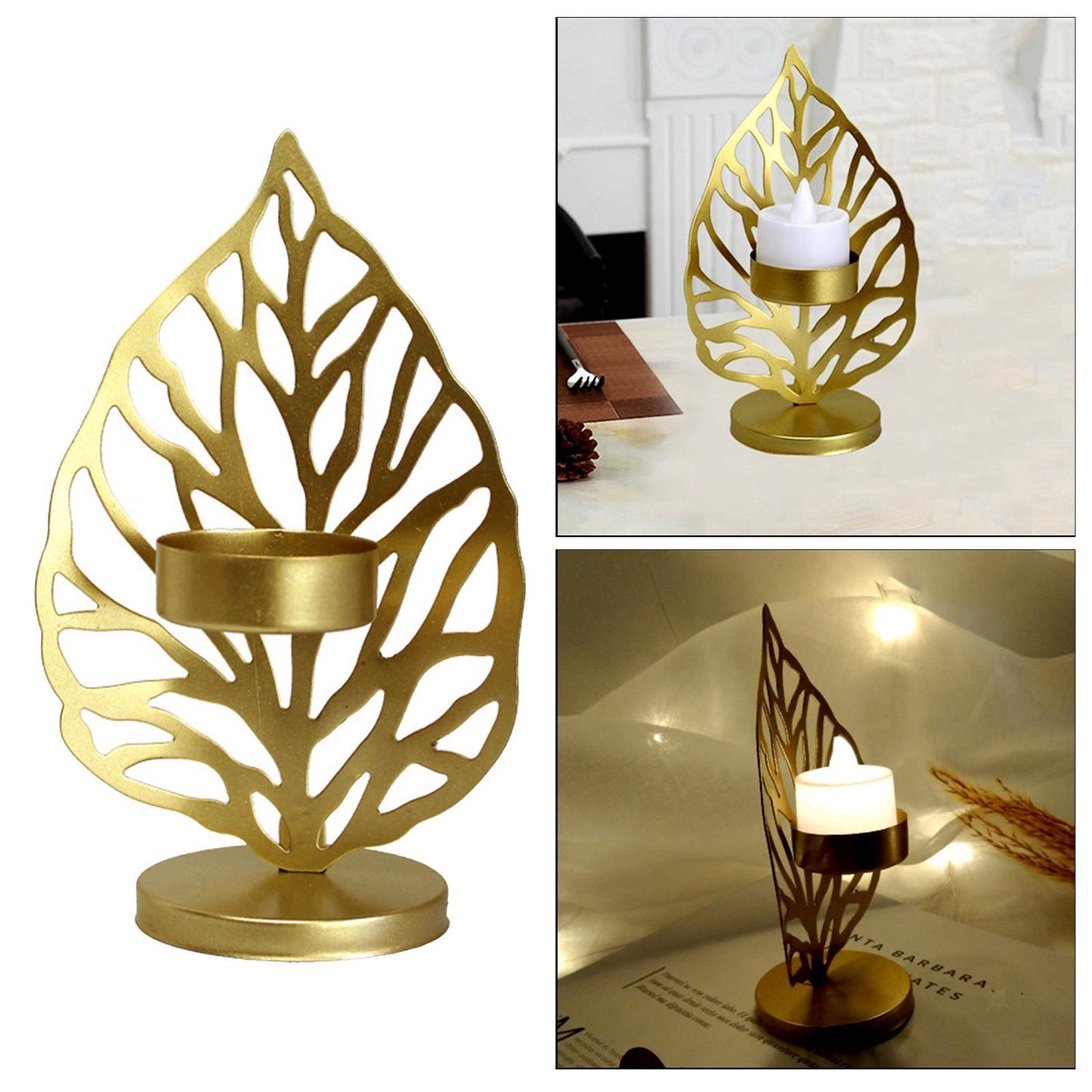 Crafted Leaf Candle Holder