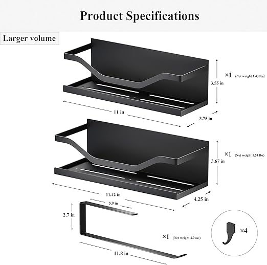 2 Pack Magnetic Shelves for Refrigerator, Microwave Ovens, Washers