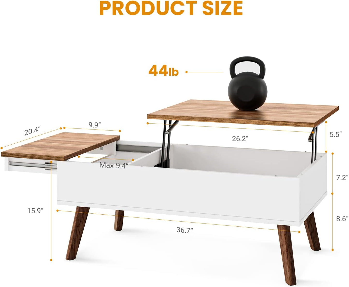 Modern Top Lift Coffee Table With Storage