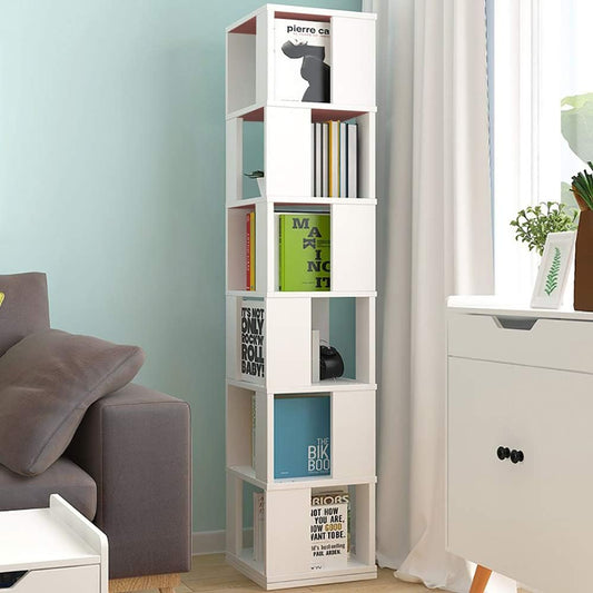 Bookcase 360° Rotating Bookshelf, Floor Standing Storage Rack