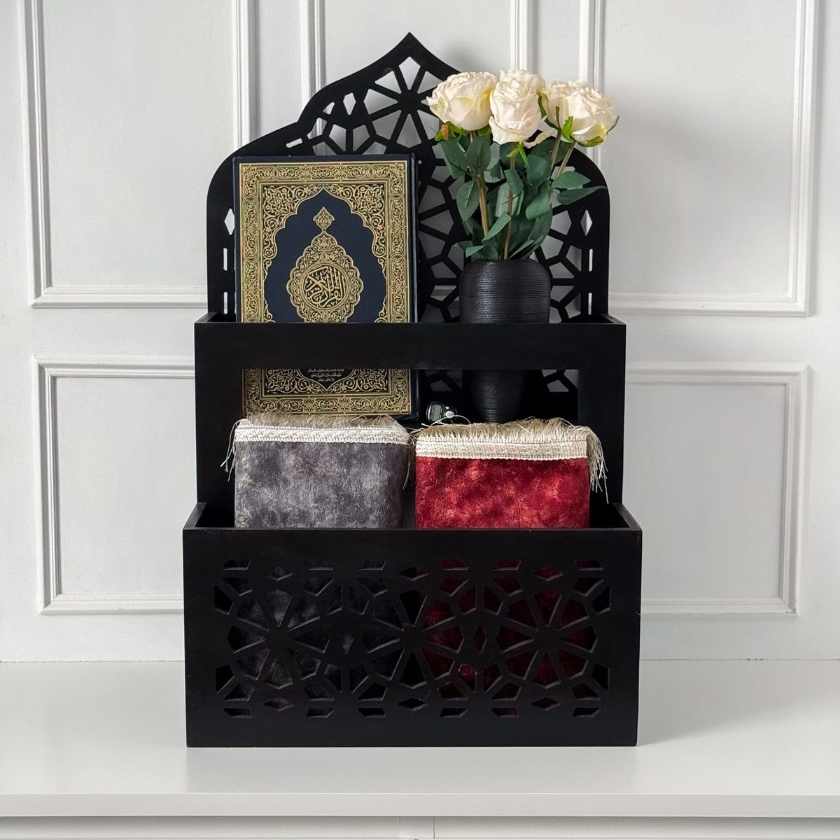 Creative Islamic Holy Quran And Prayer Rug Shelf