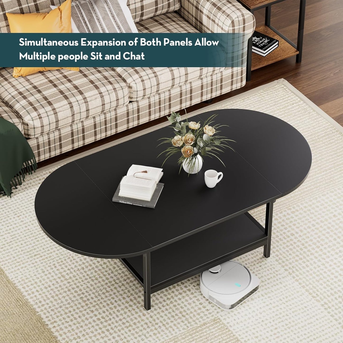 Folding Coffee Table with Storage