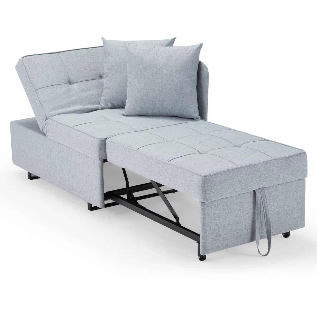 70" Upholstered Convertible Sleeper Sofa, Bed, Recliner For Living Rooms