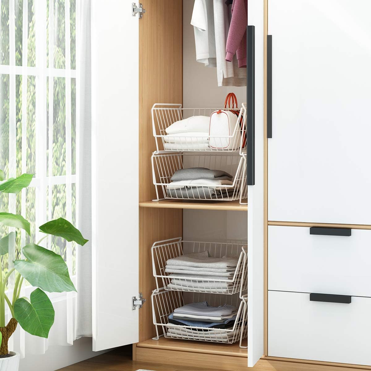 Stackable Metal Storage Baskets