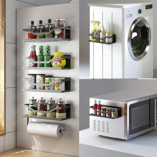 2 Pack Magnetic Shelves for Refrigerator, Microwave Ovens, Washers