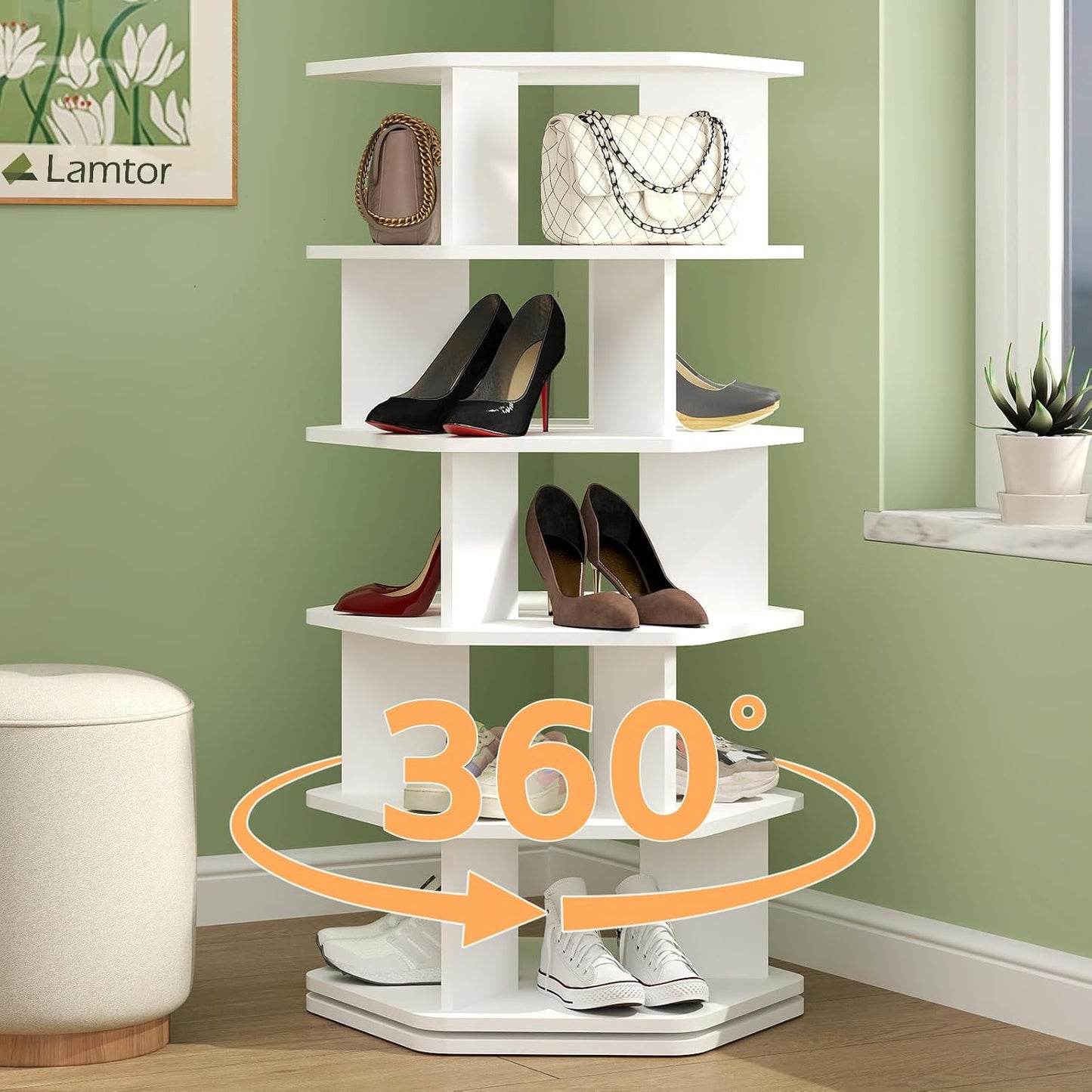 360 Rotate Lamtore Organizing Rack