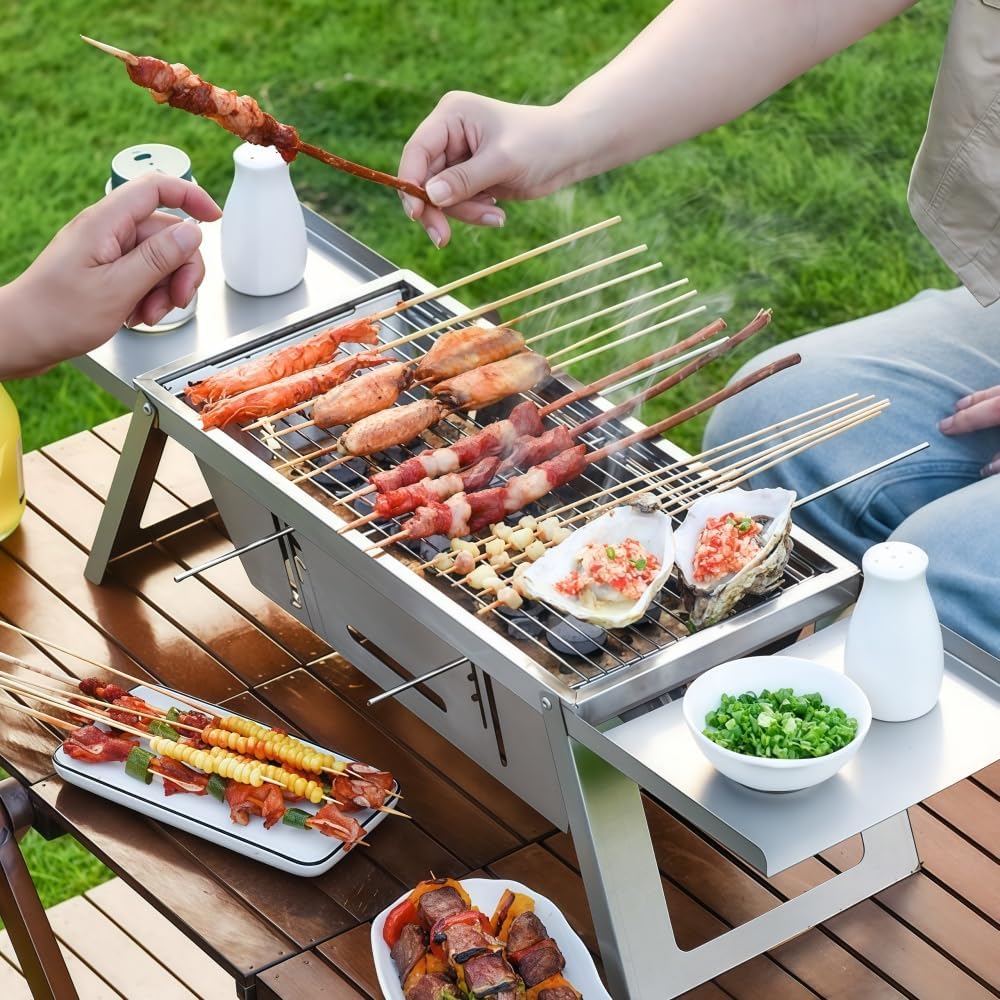 Folding B.B.Q Grill in Maximum Size