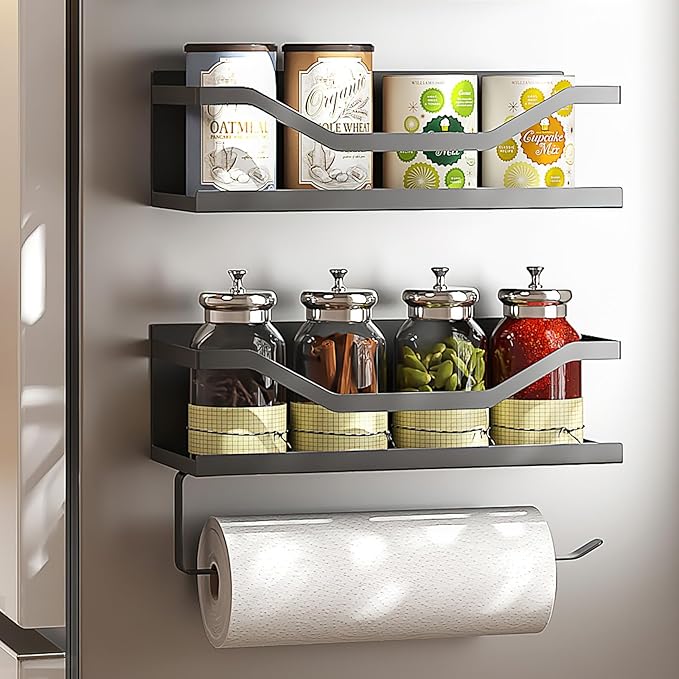 2 Pack Magnetic Shelves for Refrigerator, Microwave Ovens, Washers