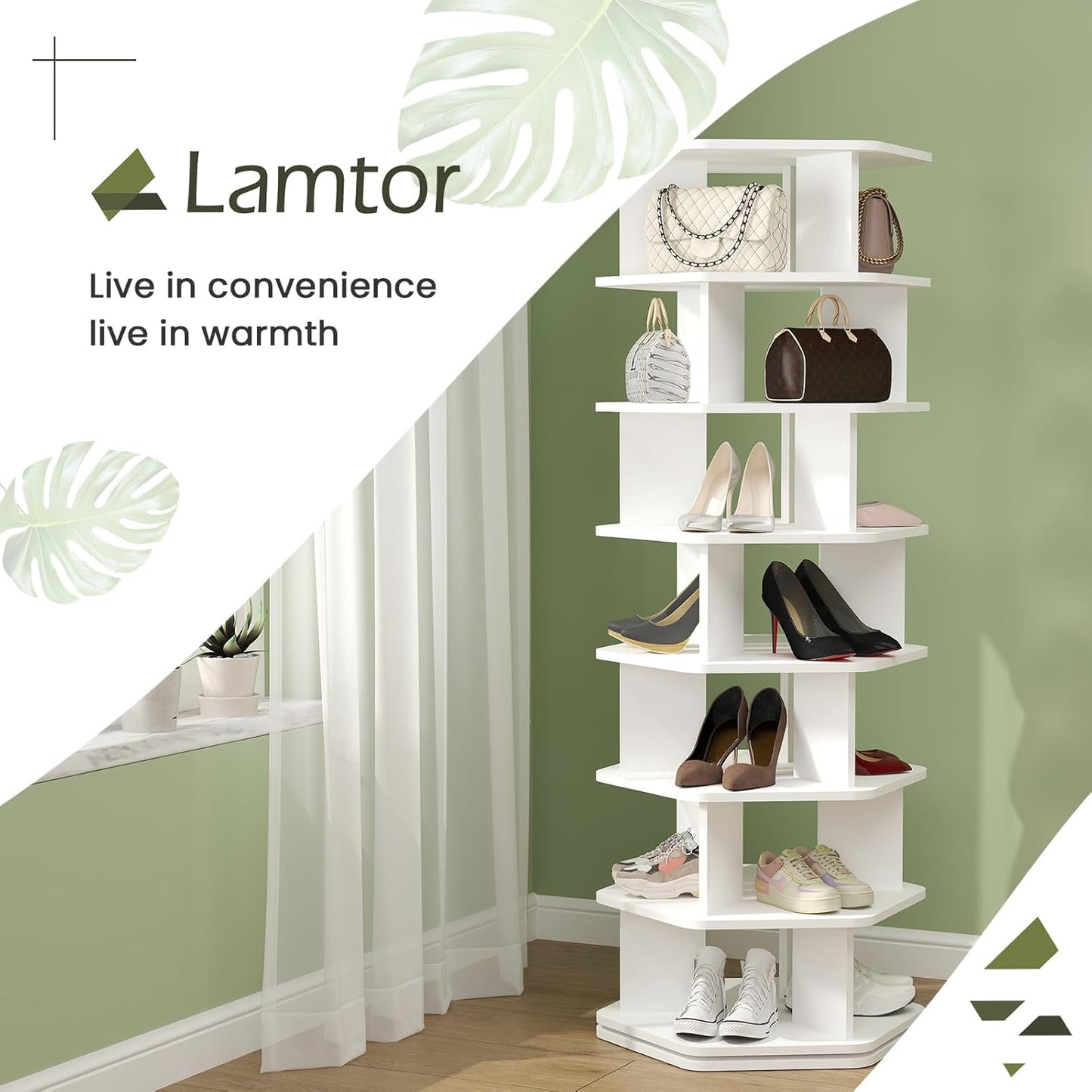 360 Rotate Lamtore Organizing Rack