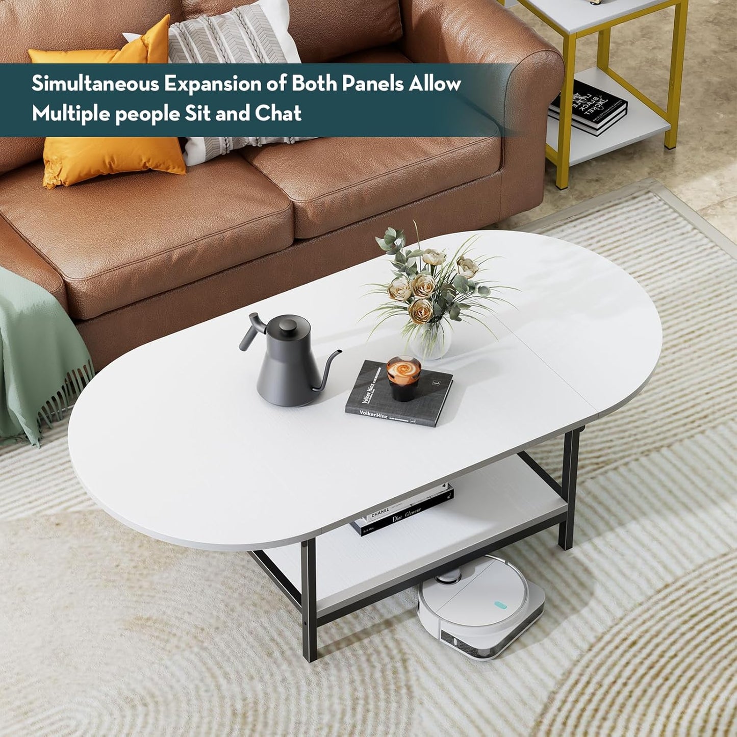 Folding Coffee Table with Storage