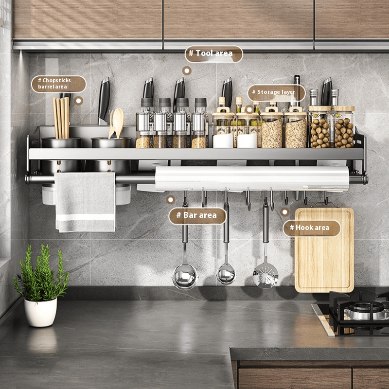 Modern Kitchen Rack Wall-Mounted