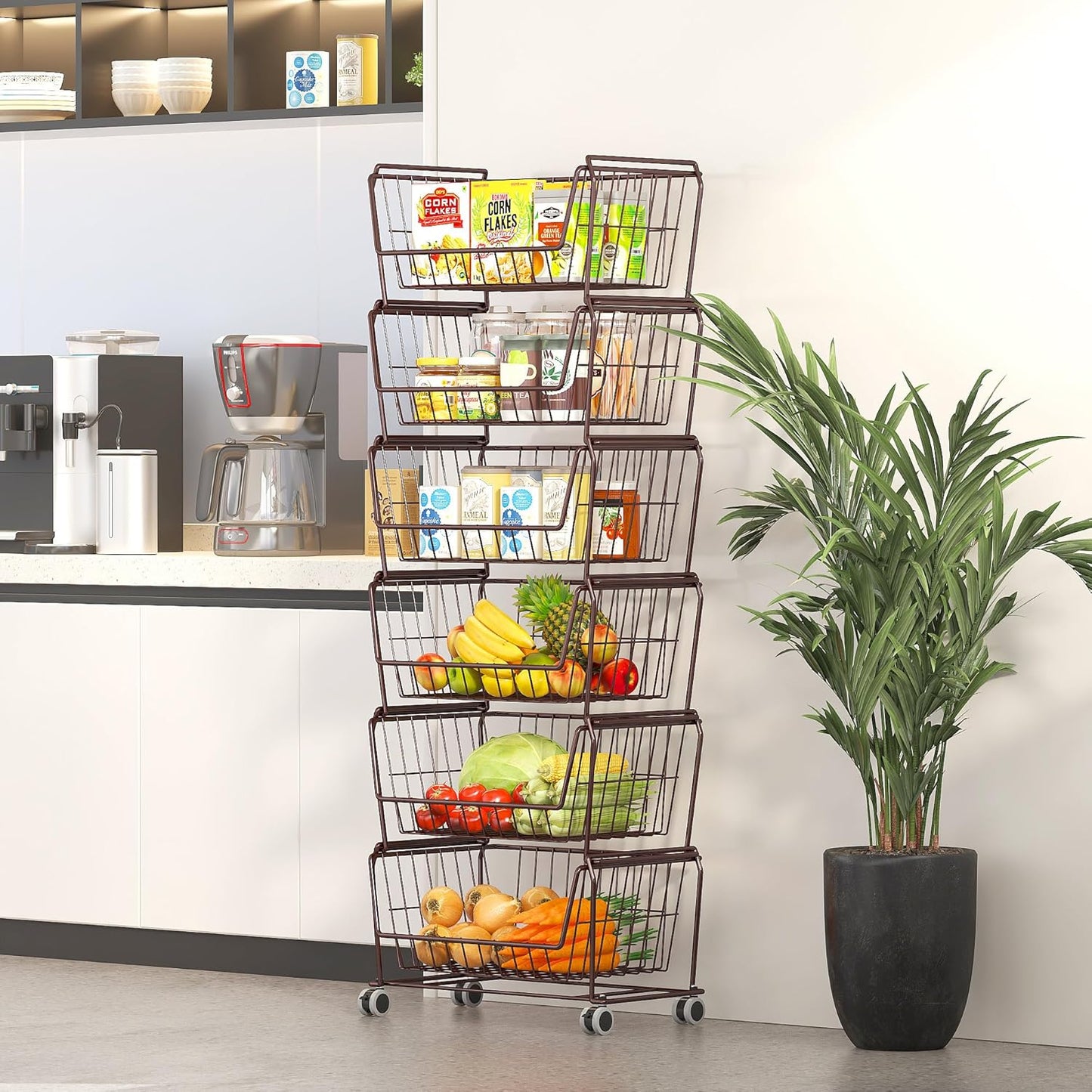 Stackable Metal Storage Baskets