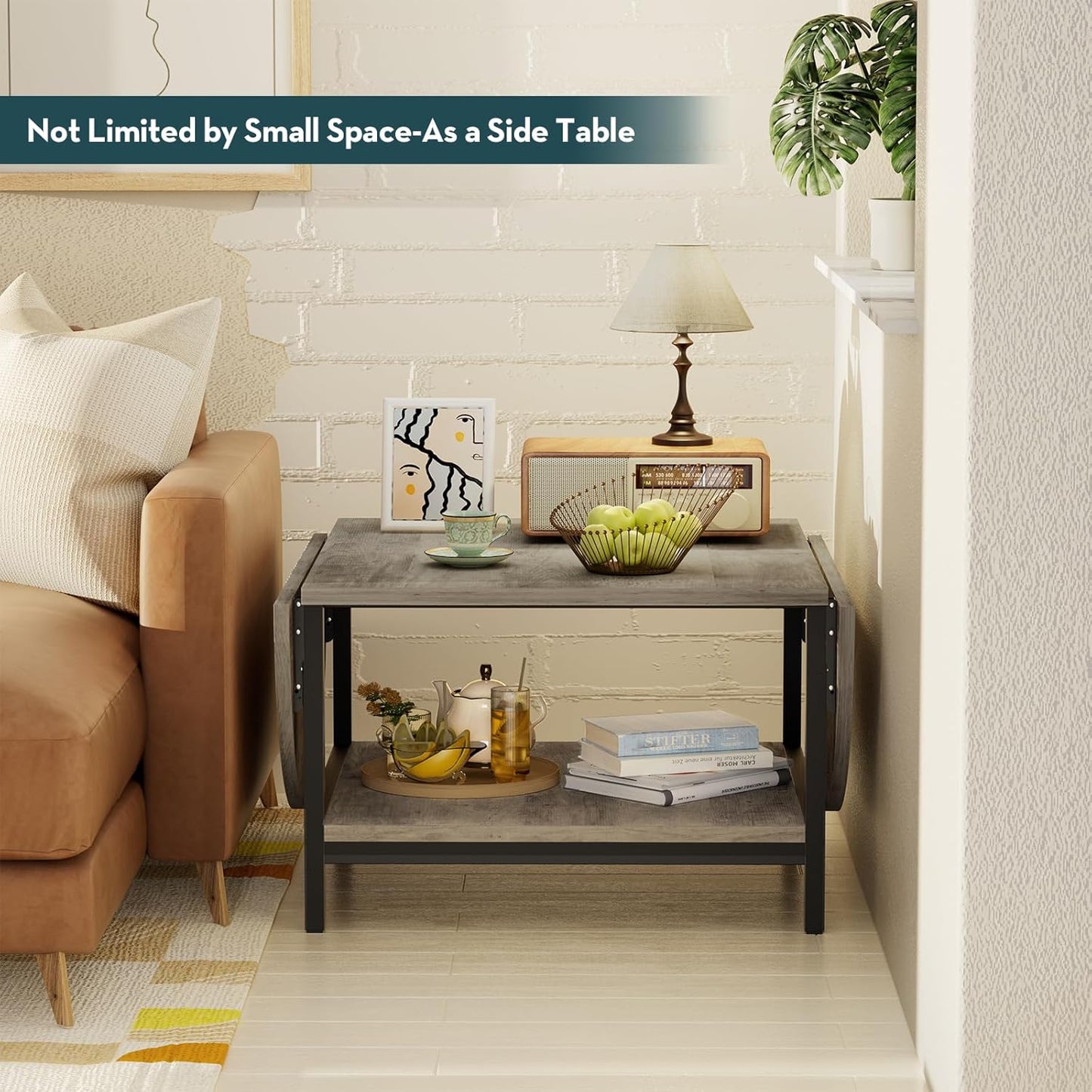 Folding Coffee Table with Storage