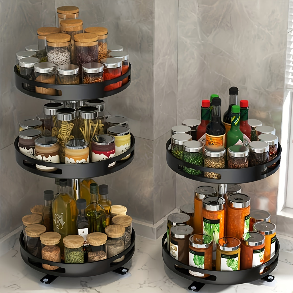 Kitchen Organizer Rack 360° Rotating