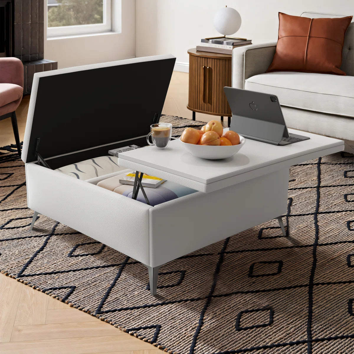 Square Lift Top Coffee Table with Storage