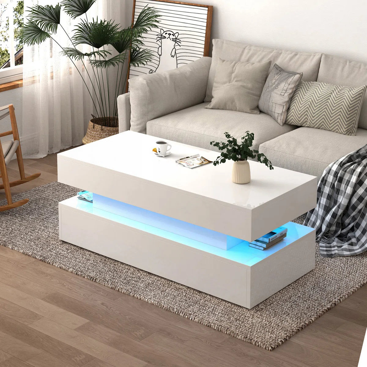 Hadi Coffee Table Lift Top With Drawers