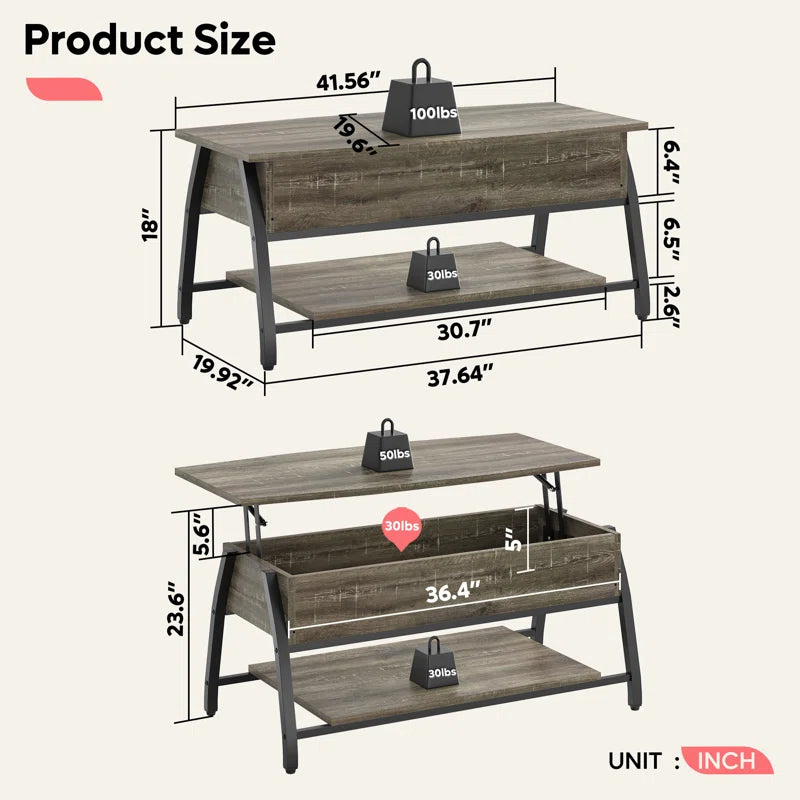 Buser Lift Top Coffee Table