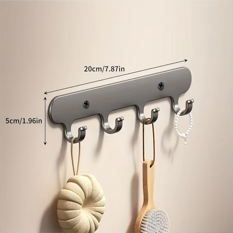Stainless Steel Wall & Door Mounted Round Edges Towel And Suit Holder