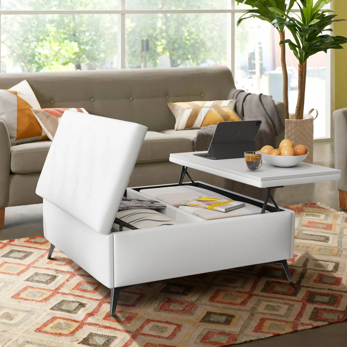 Square Lift Top Coffee Table with Storage