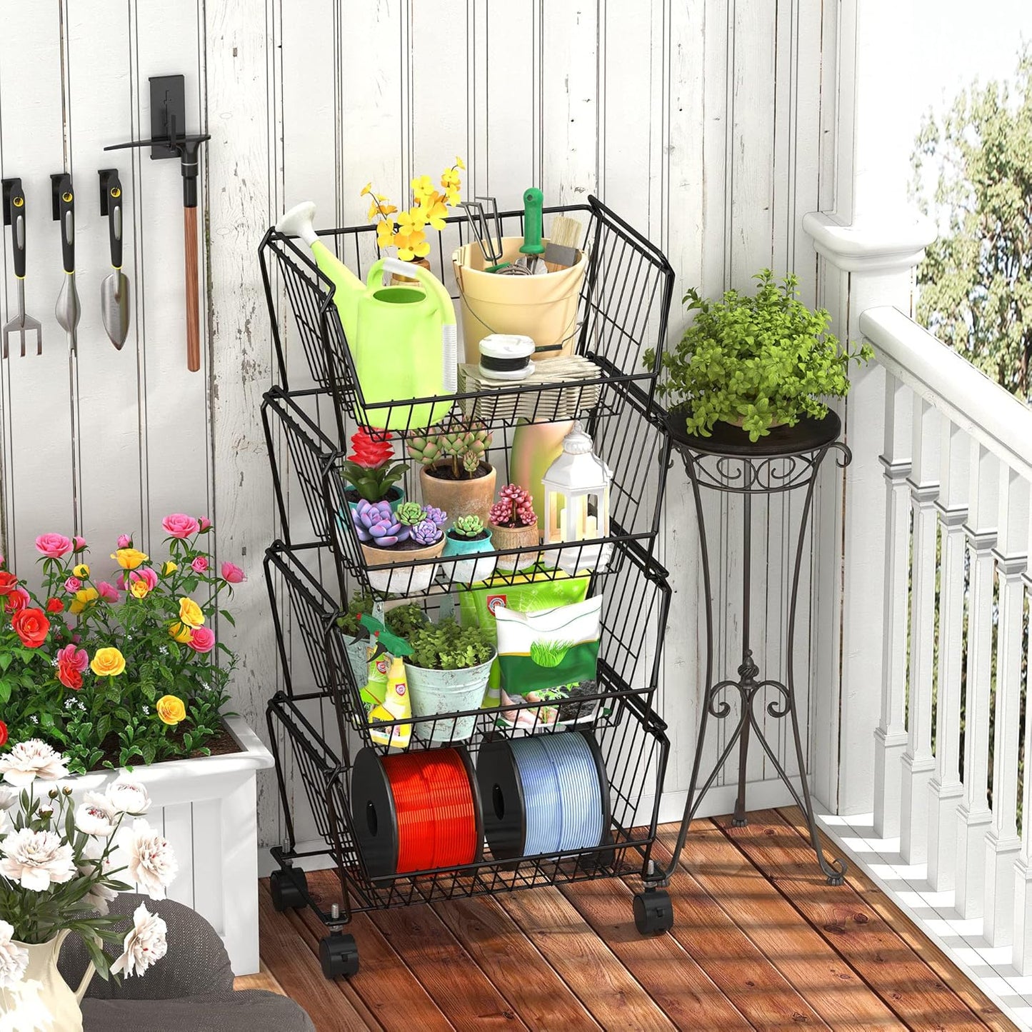 Stackable Metal Storage Baskets