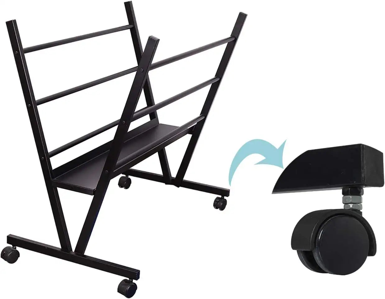Metal Towel Stand With Wheel