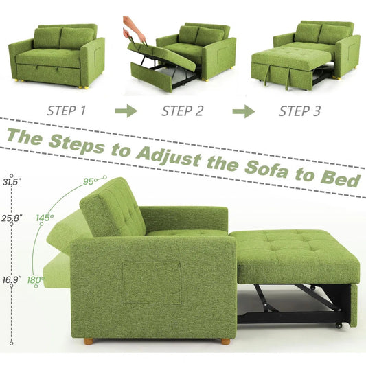 Makayla 38'' Upholstered Reclining Sleeper Sofa