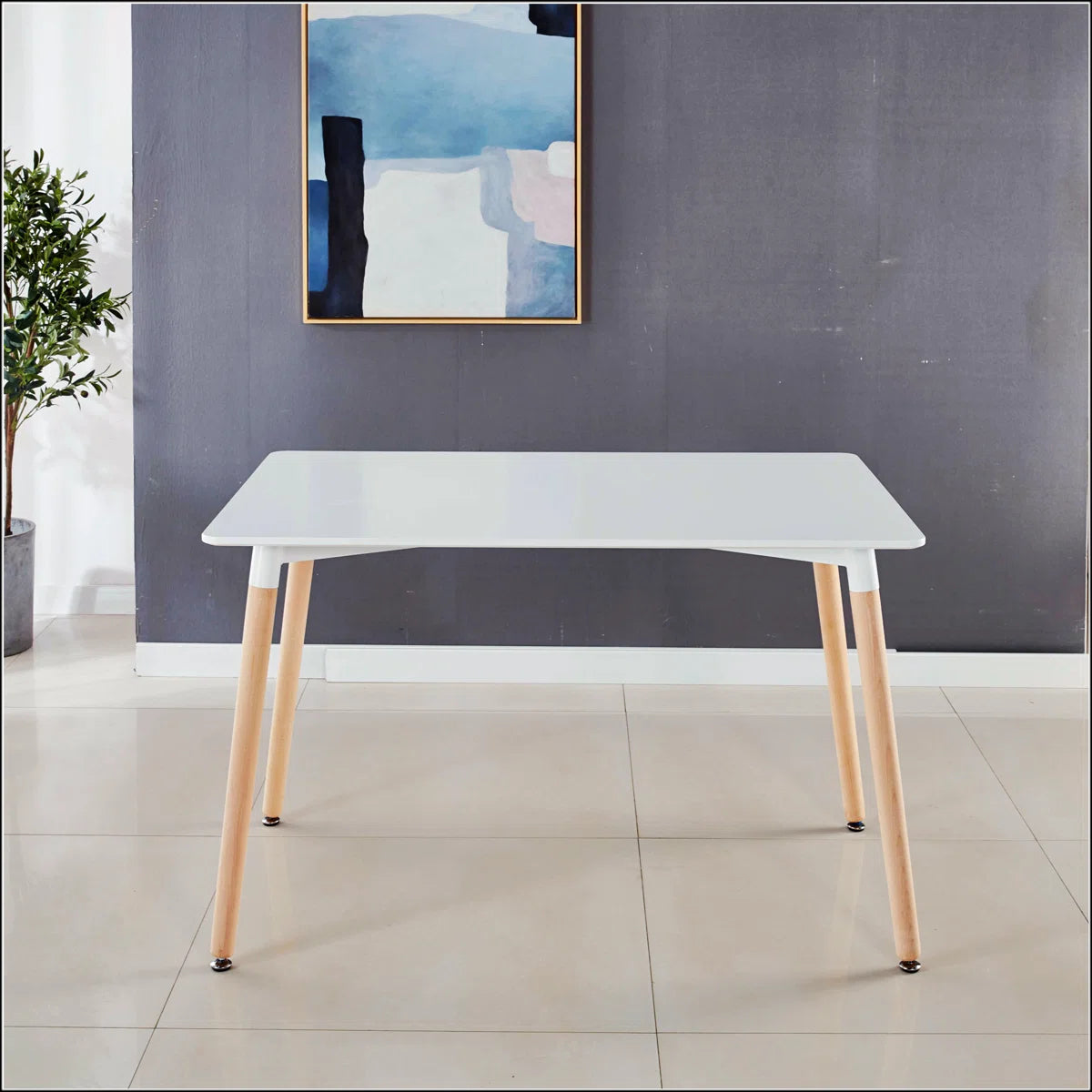 Office Coffee Table with Wooden Legs