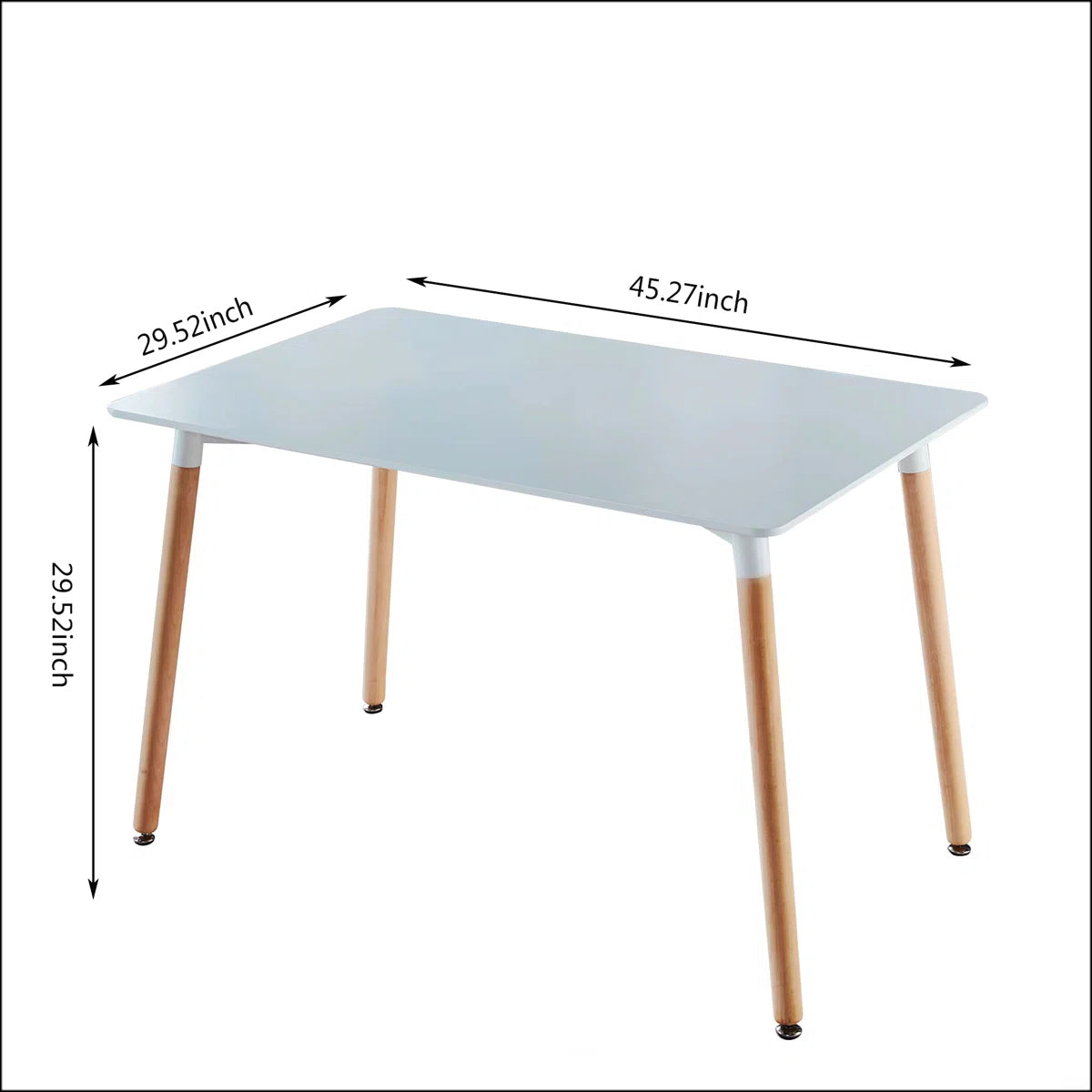 Office Coffee Table with Wooden Legs