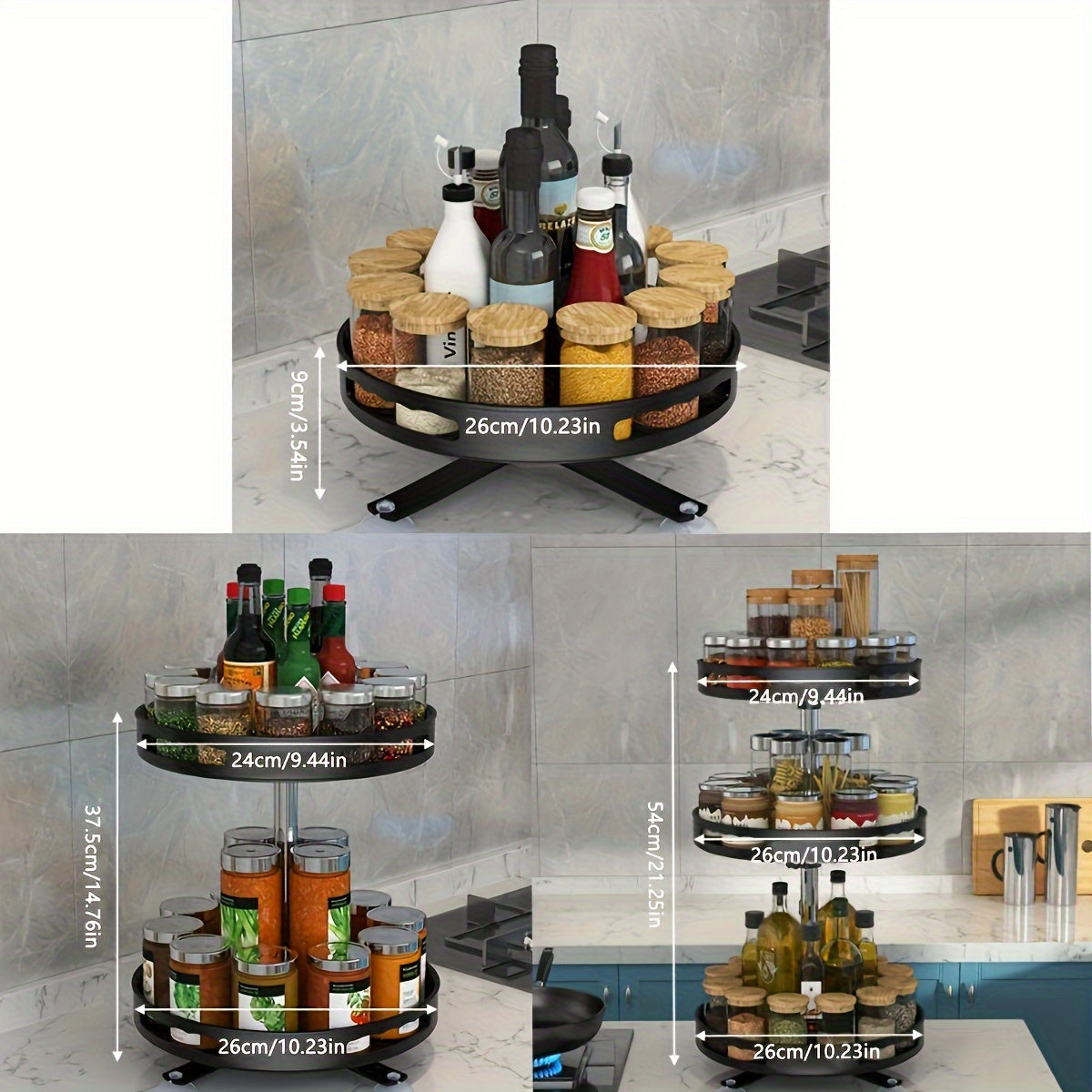 Kitchen Organizer Rack 360° Rotating