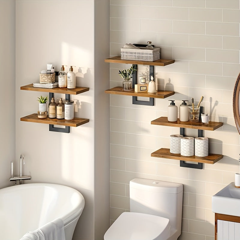 Stainless Steel Wall Mounted & MDF Shelf Organizer