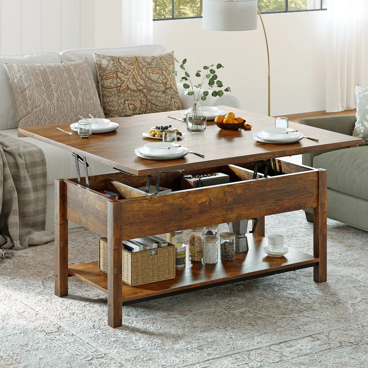 4-in-1 Multi-Function Lift Top Coffee Table