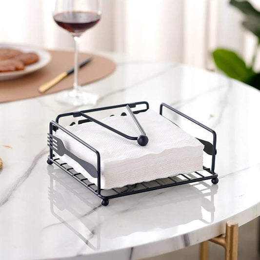 Black Square Napkin Holder