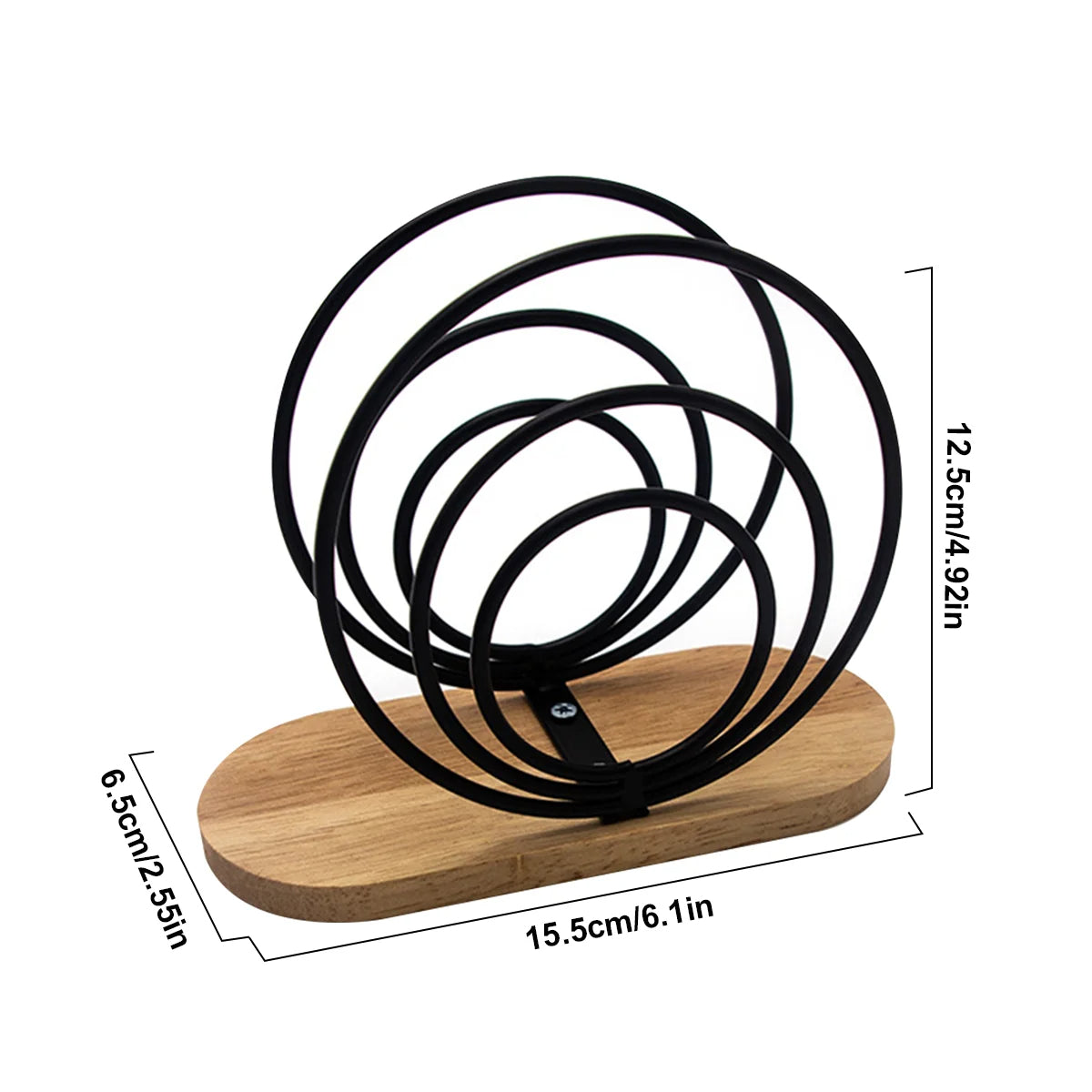 Black Rings Napkin Holder
