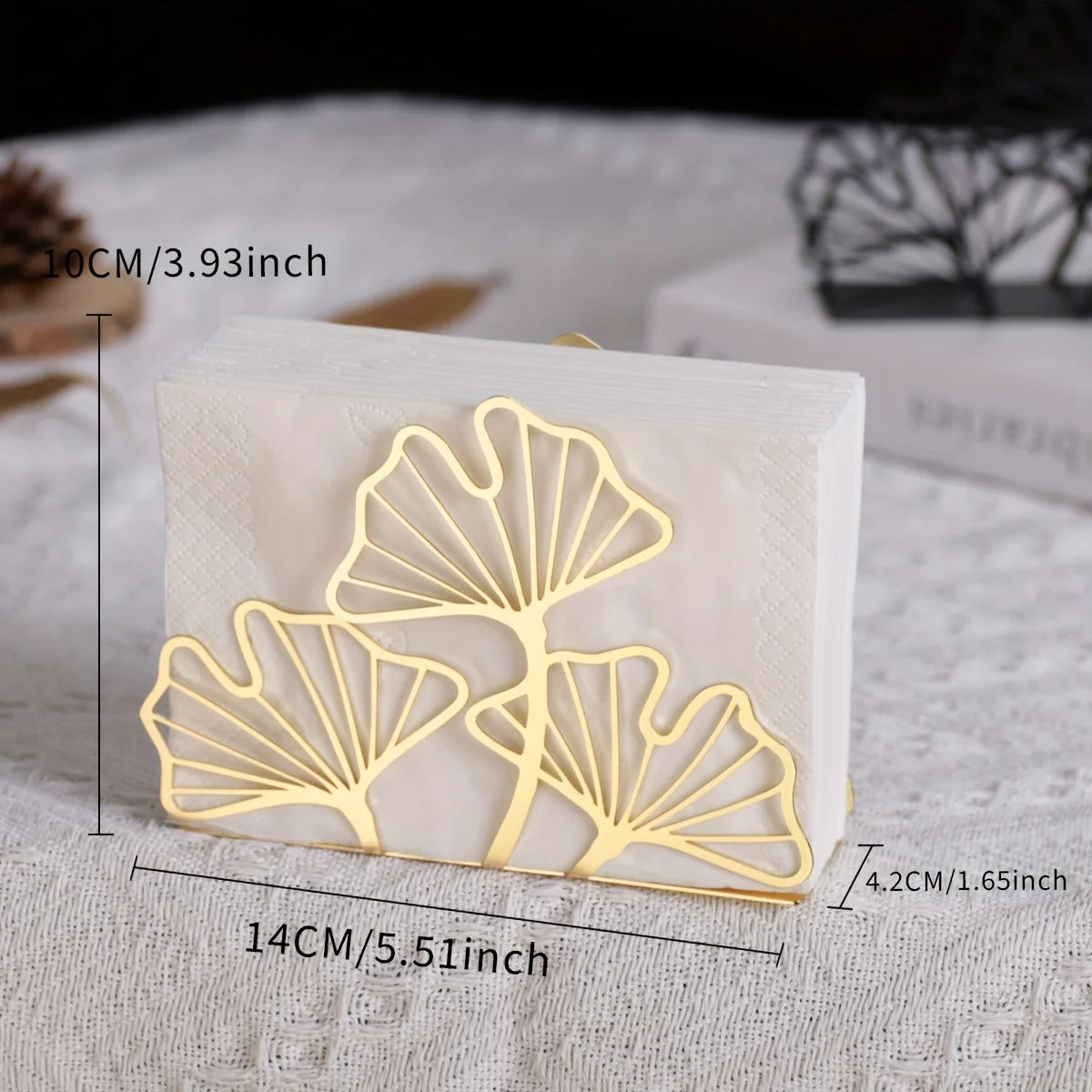 Ginkgo Scalp Metal Napkin Holder