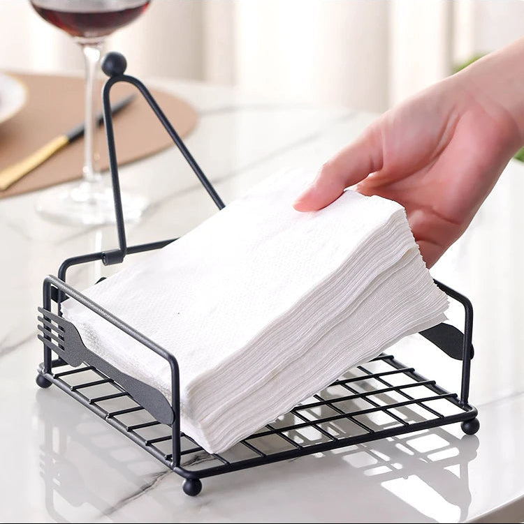 Black Square Napkin Holder