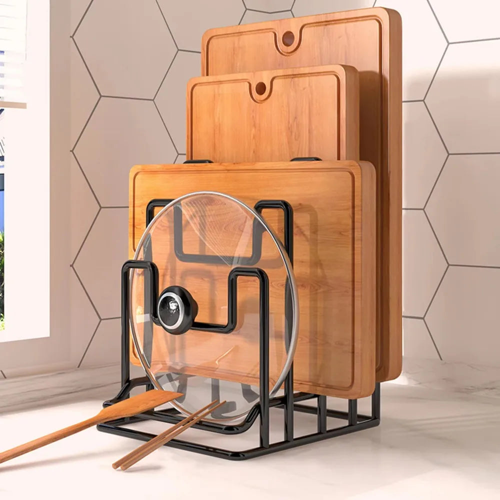 Stainless Steel Plates And Cutting Board Holder