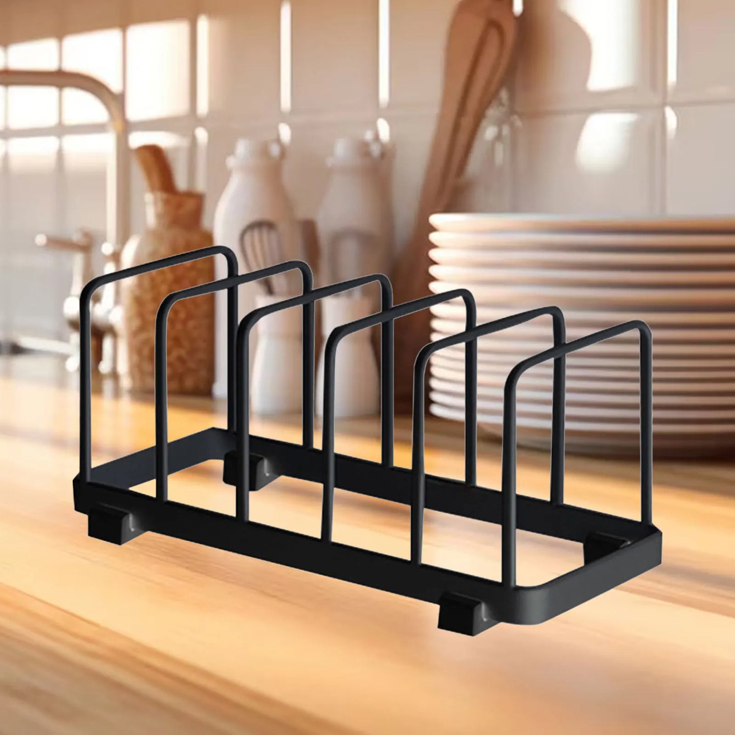 Stainless Steel Metallic Cutting Board Holder and Dish Drainer