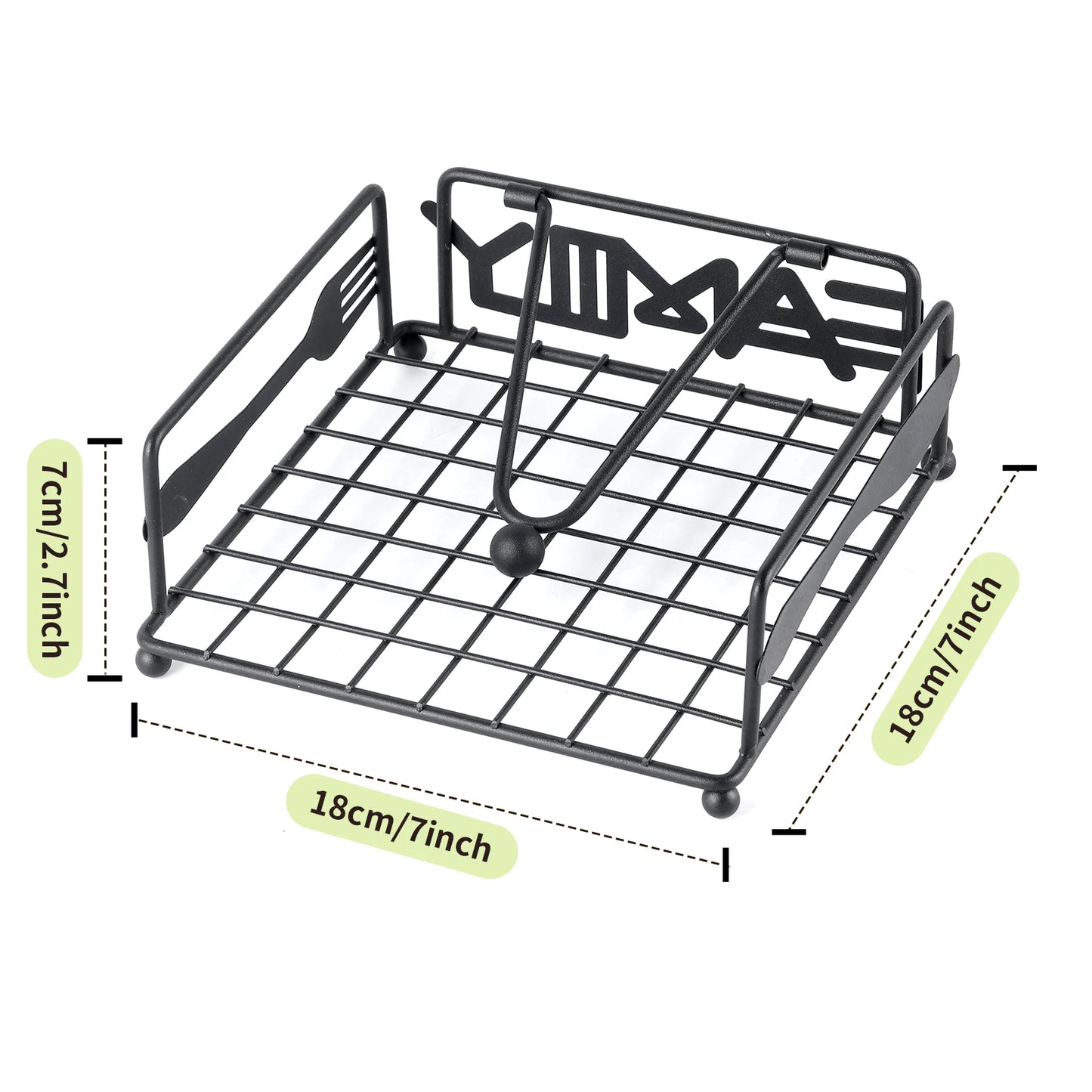 Black Square Napkin Holder