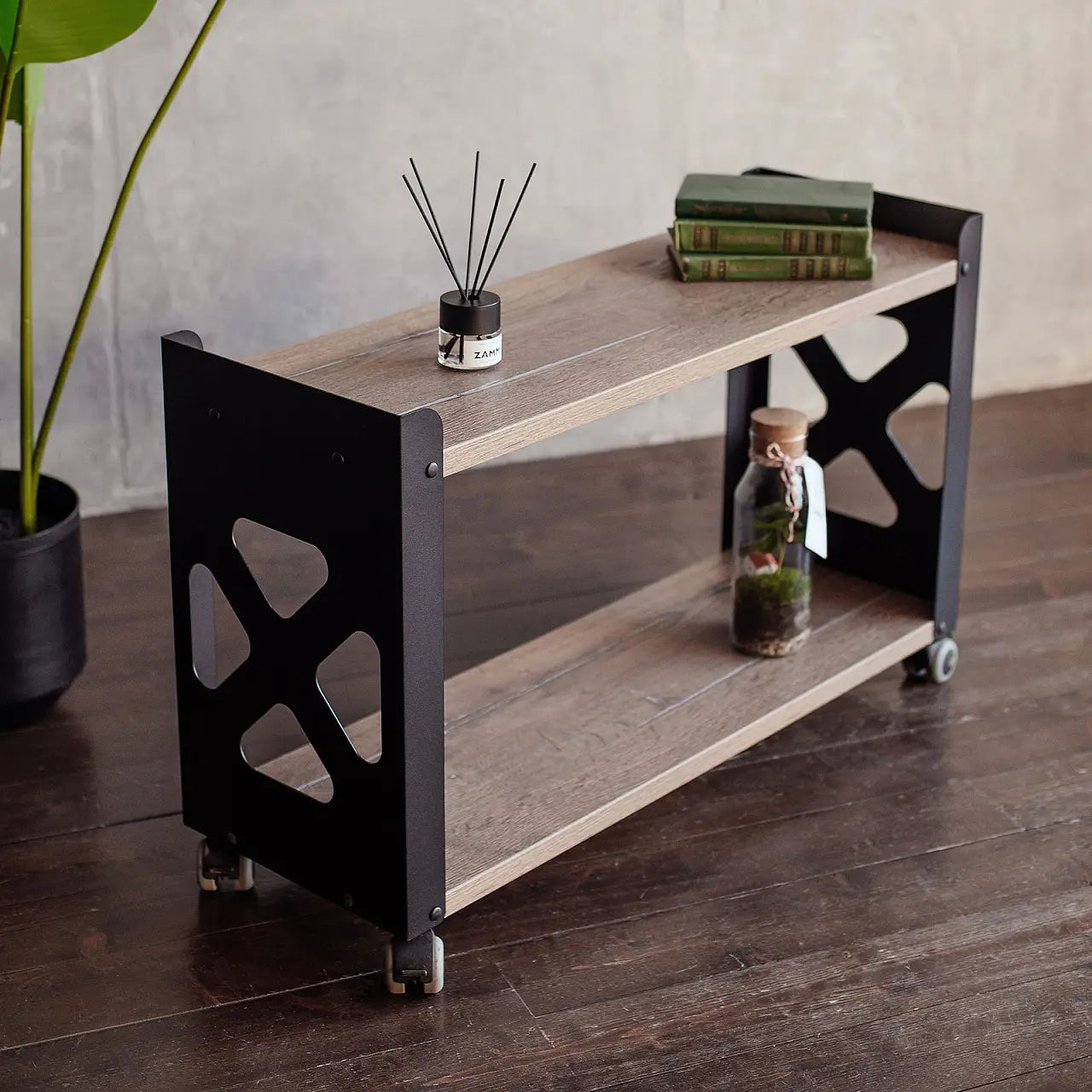 Mobile Shelving Unit with Wheels