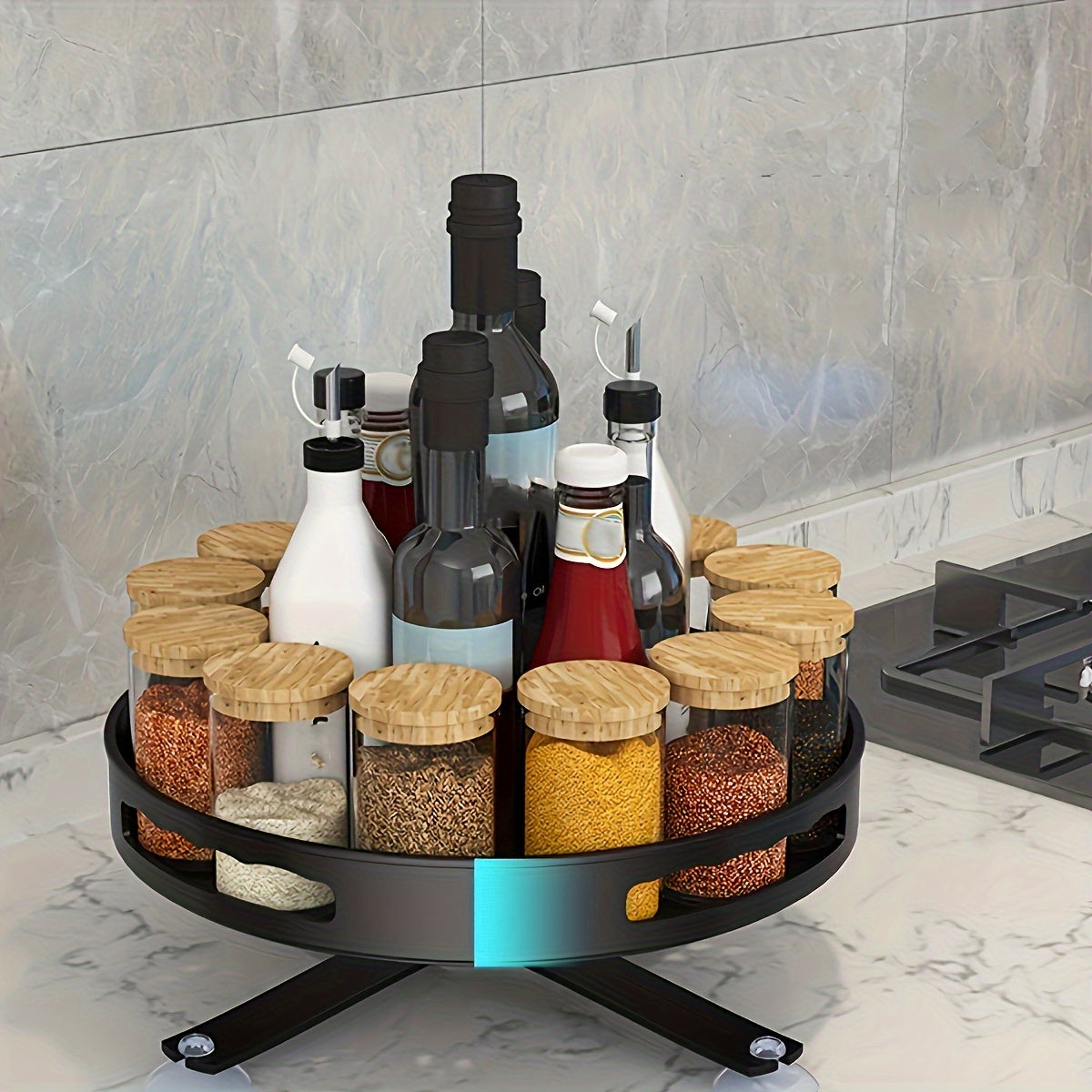 Kitchen Organizer Rack 360° Rotating