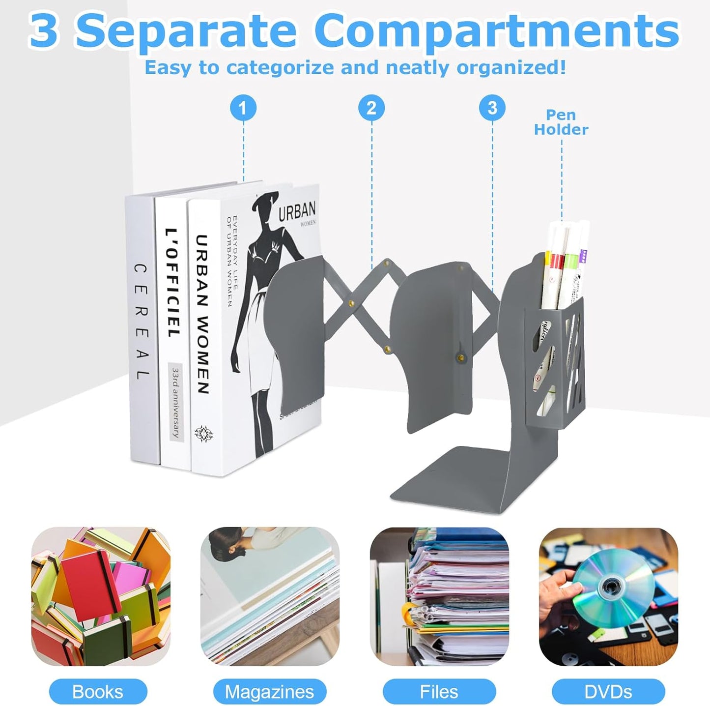 Books & Files Metal Holder