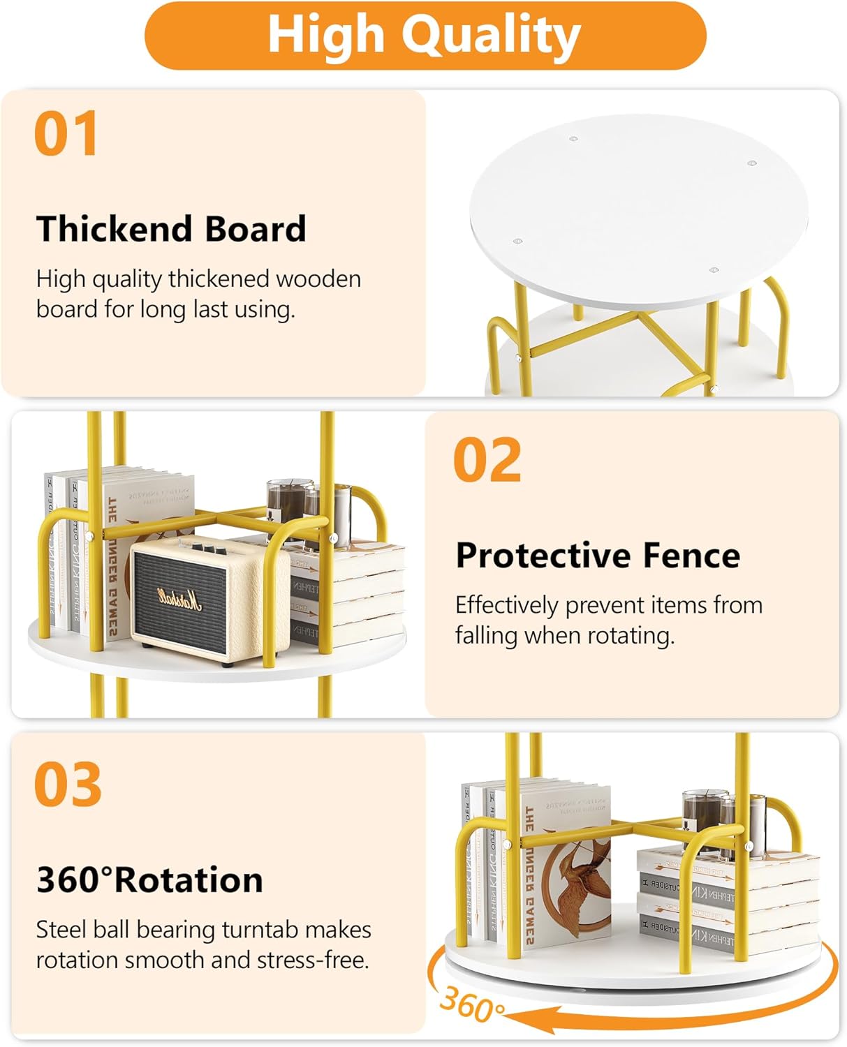360 Rotate Golden Organizing Rack