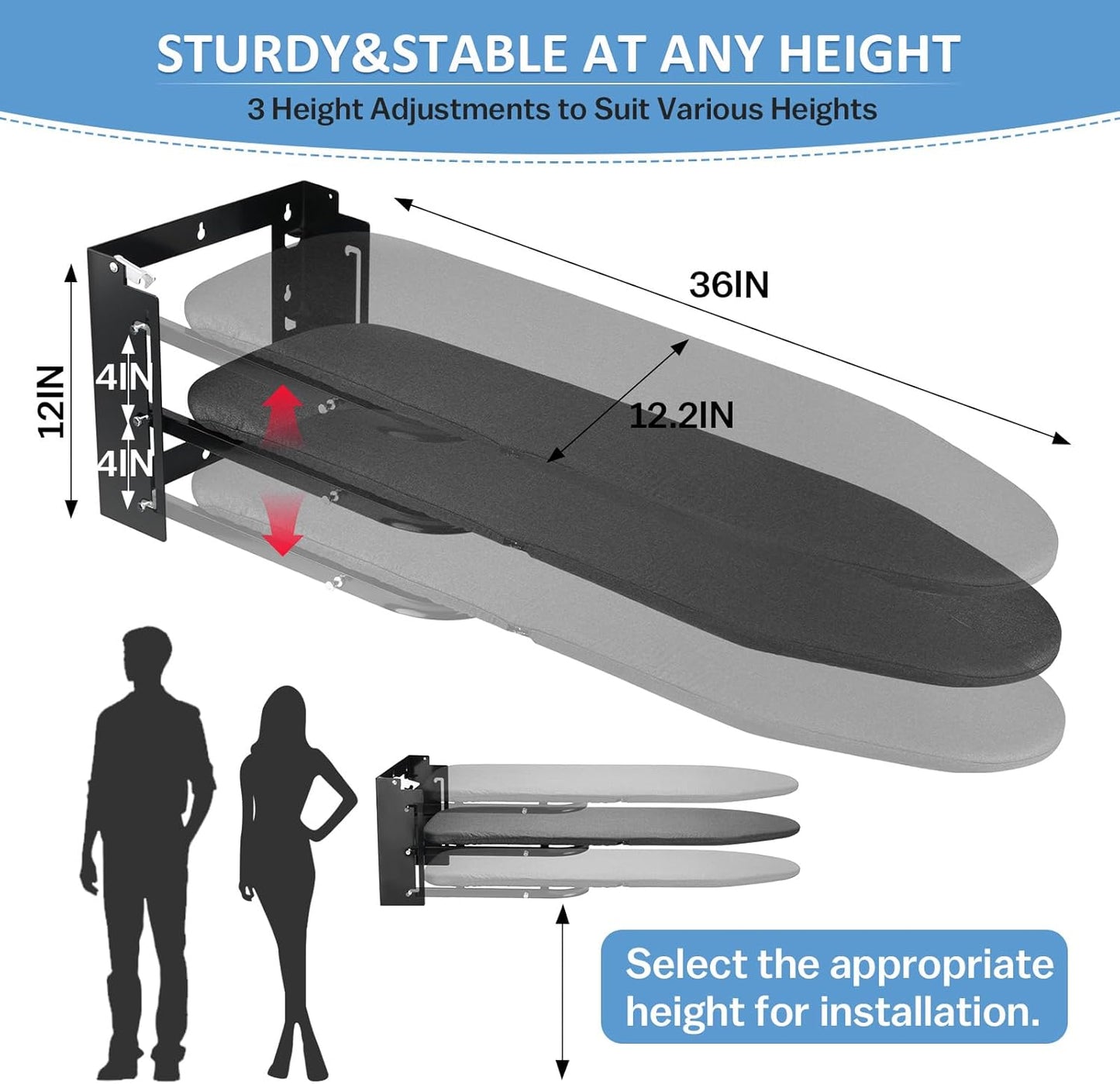 Wall Mounted Foldable Ironing Stand