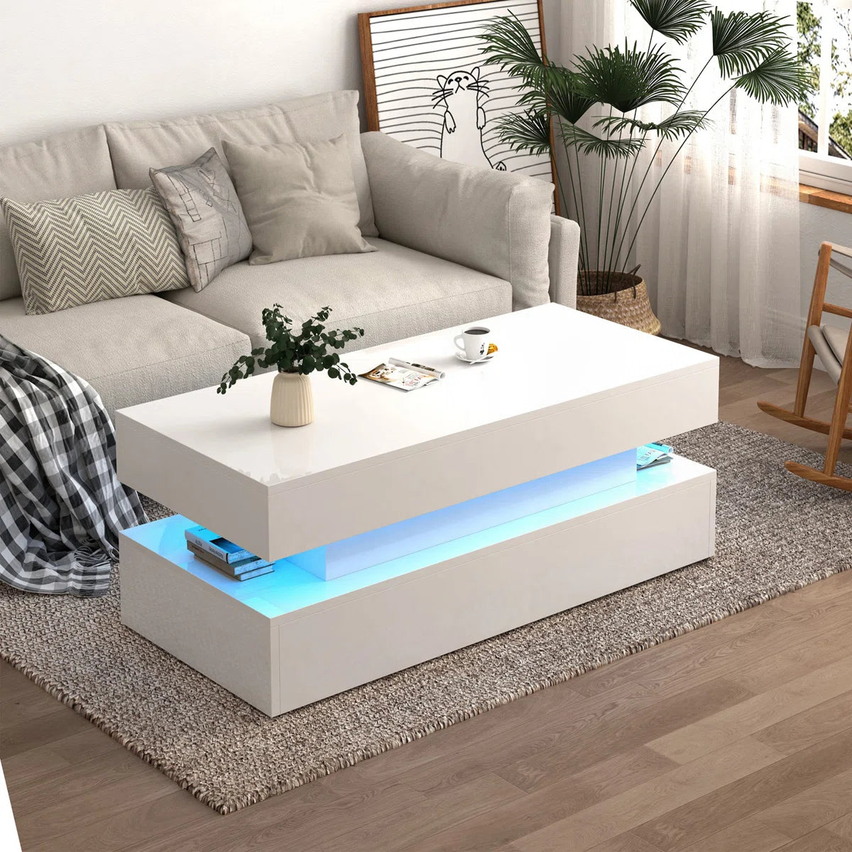Hadi Coffee Table Lift Top With Drawers