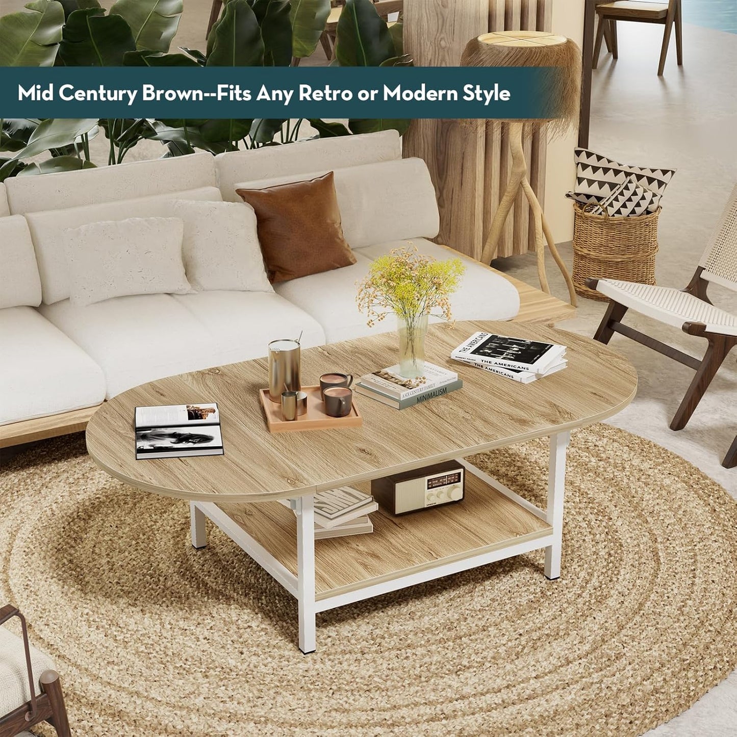 Folding Coffee Table with Storage